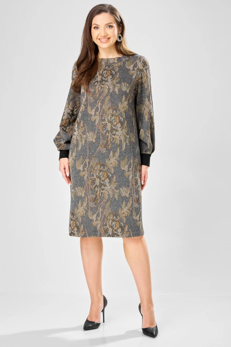 Платье GIZART 7385/1 серо-оливковый #1