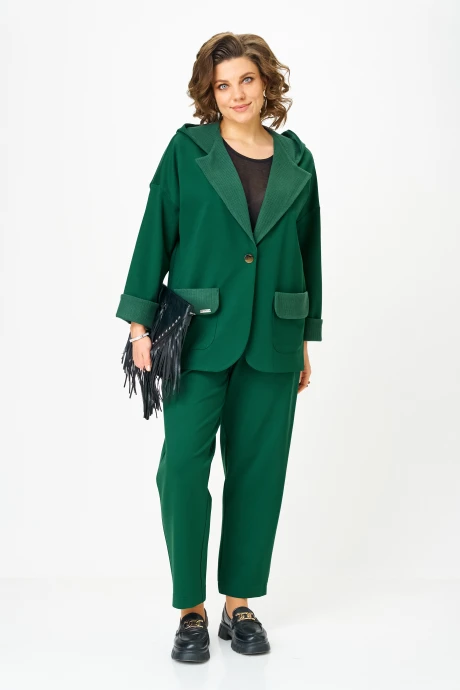 Брючный костюм Michel Chic 1437/1 глубокий изумруд двойка #1