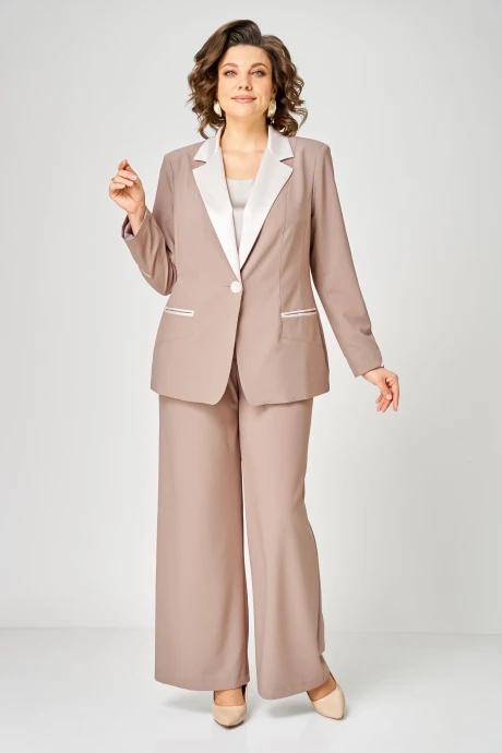 Брючный костюм Anastasia Mak 1309 капучино двойка #1