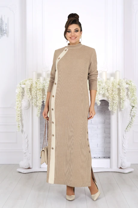 Платье Нинель Шик 6094 бежевый #1