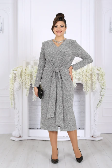 Платье Нинель Шик 6096 серебро #1