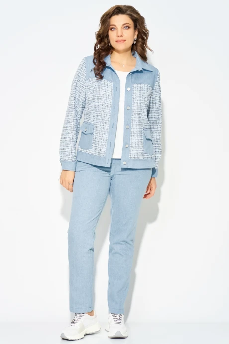 Брючный костюм FITA 3231 голубой двойка #1