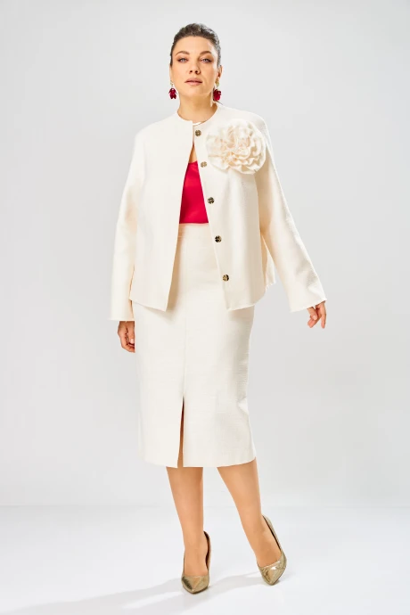 Юбочный костюм Bonna Image 1042/1 молочный двойка #1