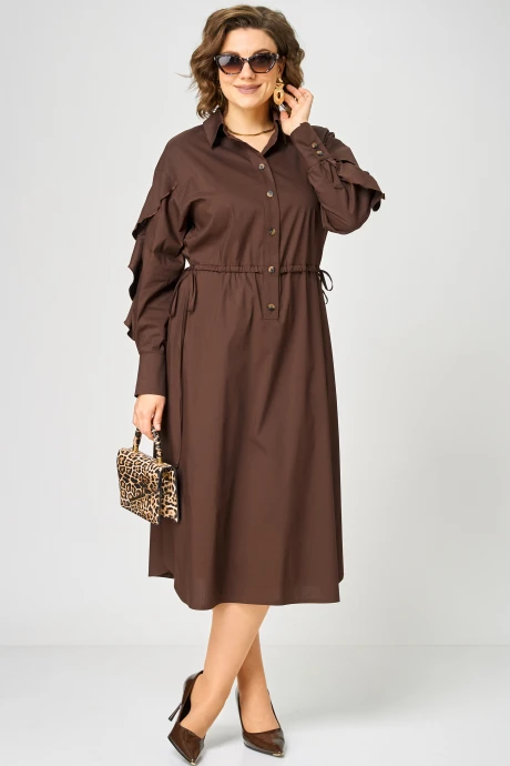 Платье EVA GRANT 7223 шоколад #1