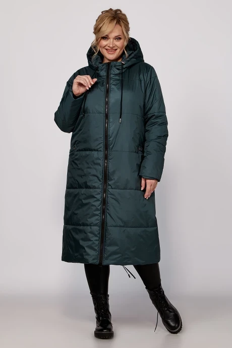 Стеганое пальто *Распродажа ALGRANDA (Novella Sharm) 4030-4 Морская волна #1