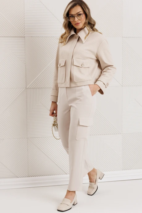 Брючный костюм Мода-Юрс 26-2964 светлый беж #1
