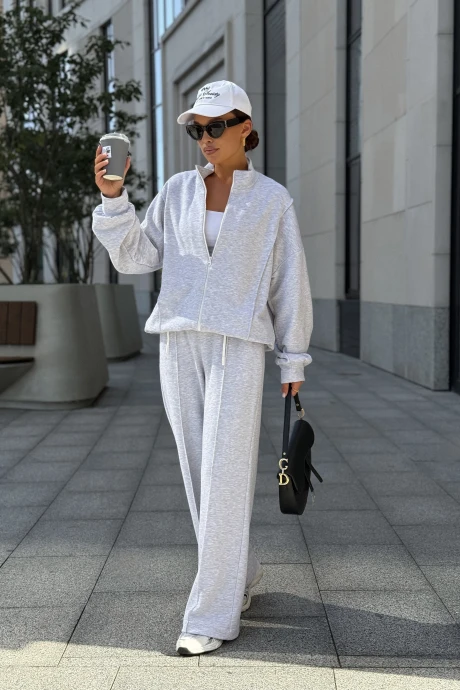 Спортивный костюм *Распродажа DilanaVIP 2118 светло-серый двойка #1