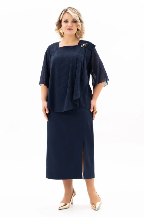 Юбочный костюм ALGRANDA (Novella Sharm) 4125 Синий двойка #1