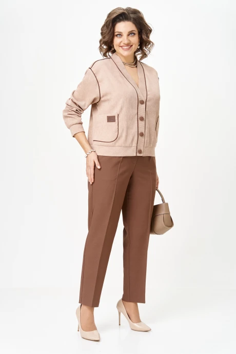 Брючный костюм AIRA style 24248 Капучино двойка #1