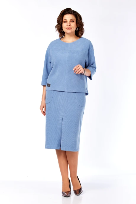 Юбочный костюм Элль-стиль 2441/3 голубой #1