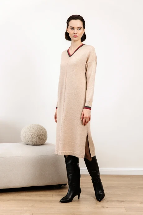 Платье *Распродажа Romgil РВ0099-ШЕ5 светлый опаловый, брусничный, оливковый #1