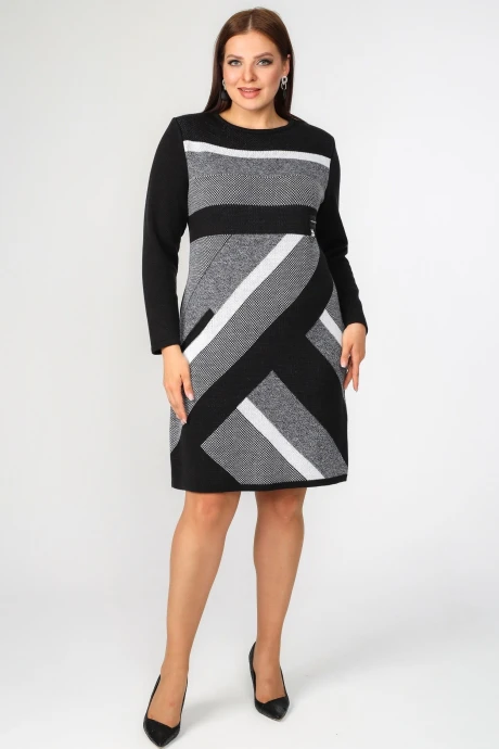 Платье BONADI 1346 черный-серый #1