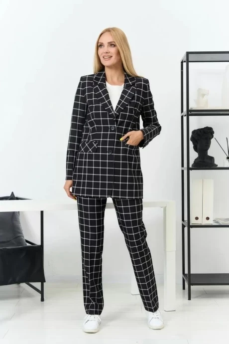 Брючный костюм *Распродажа Azzara 895 черно-белый тройка #1