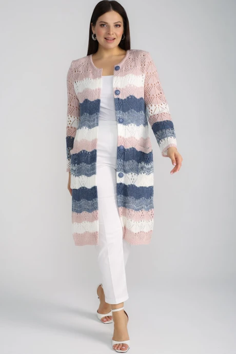 Кардиган BONADI 1285 пудра-джинс #1