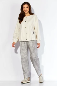 Брючный костюм TAiER 1426 белый,серый двойка