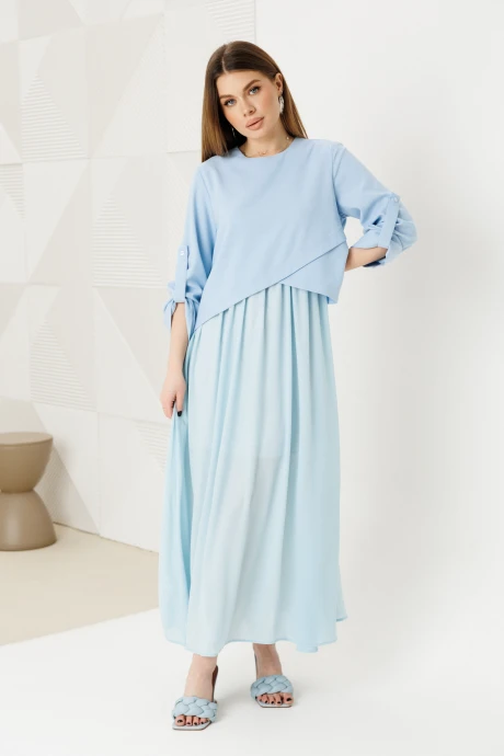 Платье AmberaStyle 1007-10 голубой #1