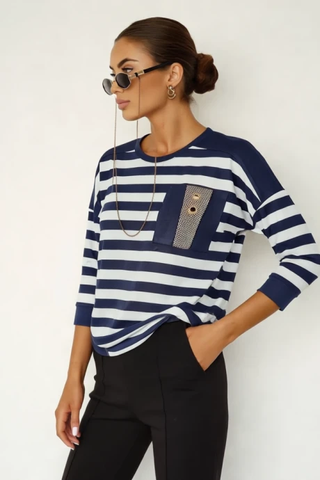 Блузка *Распродажа NIKA.PL 0203102 темно-синий #1