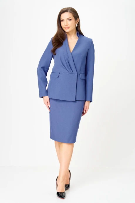 Юбочный костюм LeNata 20303 темно-голубой двойка #1
