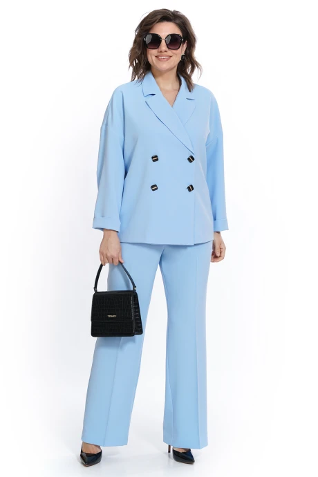 Брючный костюм ALANI COLLECTION 2437 голубой #1