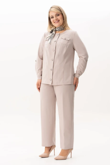 Брючный костюм ALGRANDA 4142 светло-бежевый двойка #1