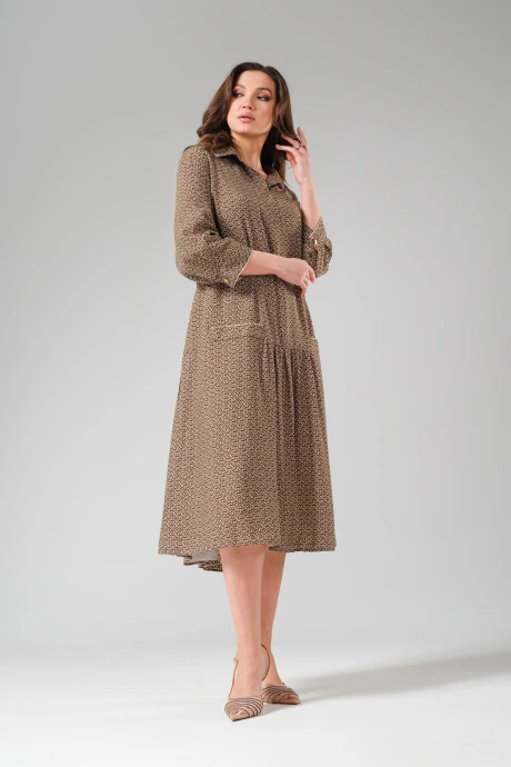 Платье Erika 1621-1 коричневый #1