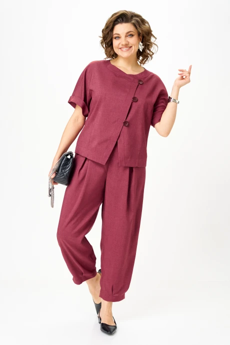 Брючный костюм Michel Chic 1337/1 рубиновый двойка #1