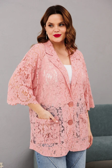 Кружевной жакет (пиджак) *Распродажа Anastasia 1190.1 пыльный_розовый #1