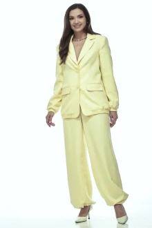 Брючный костюм YOUR SIZE 2278 Светло-желтый двойка