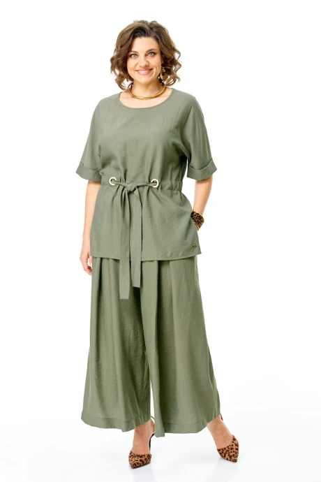 Брючный костюм Vi Oro 1267 олива двойка #1