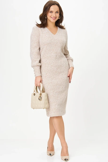 Платье *Распродажа Галеан-стиль 952 персик_рябь #1