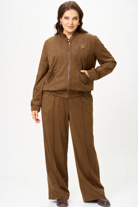 Брючный костюм SOVA 11312 коричневый двойка #1