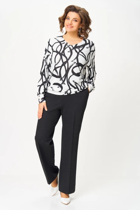 Брюки Swallow 882 Темно-синий, Принт « молочная точка» #1