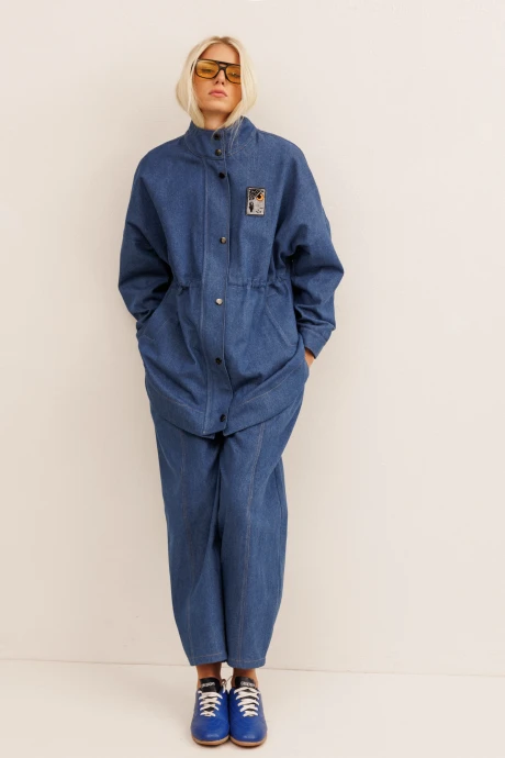 Брючный костюм KOKOdea 30013 синий #1