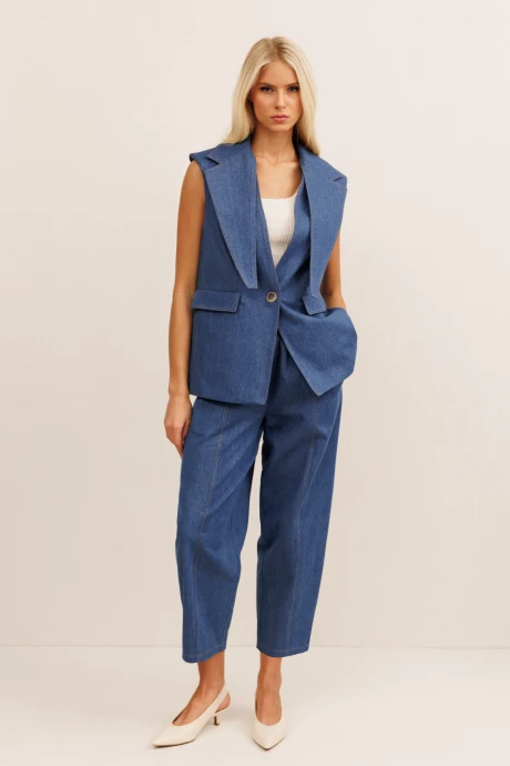 Брючный костюм KOKOdea 30012 синий #1