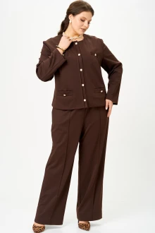 Брючный костюм SOVA 11313 коричневый двойка