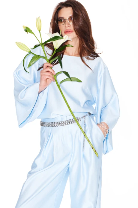 Блузка ELLETTO LIFE 3969 голубой #1