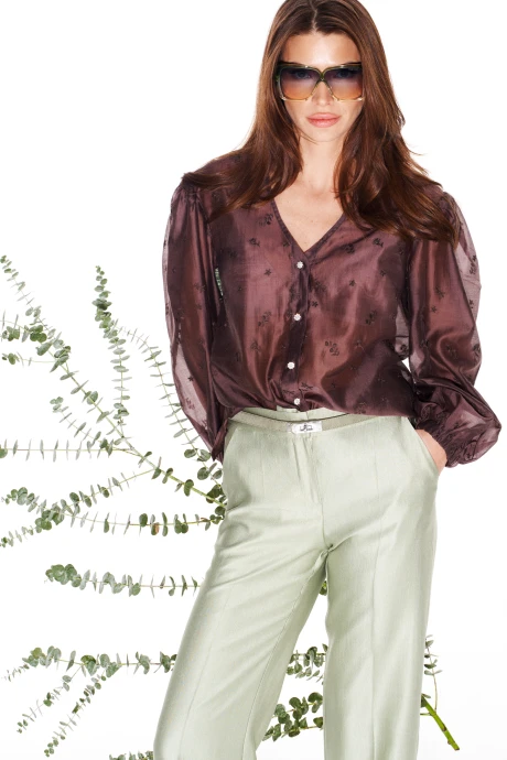 Блузка ELLETTO LIFE 3993 коричневый #1