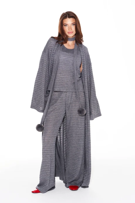 Брючный костюм ELLETTO LIFE 5339 серый #1