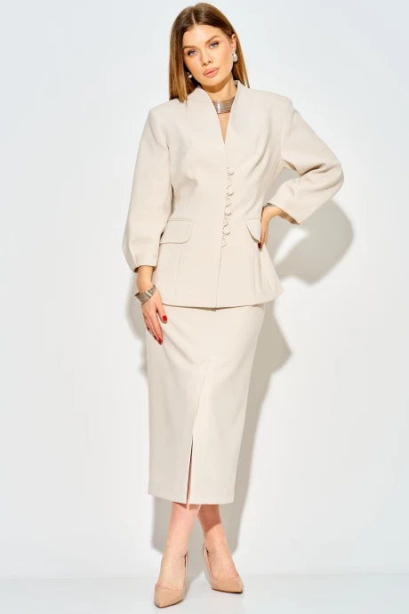 Юбочный костюм LAIKONY 124 бежевый #1