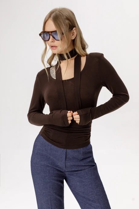 Джемпер (кофта) PiRS 6521 коричневый #1