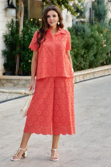 Брючный костюм Vittoria Queen 28393 коралл двойка #1