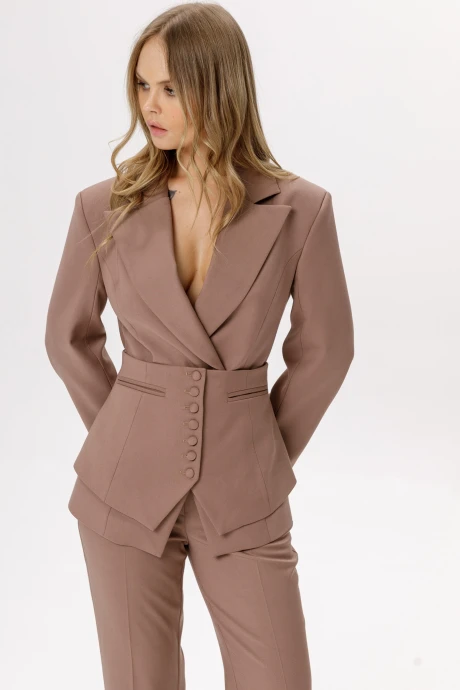 Жакет (пиджак) PiRS 6540 коричневый #1