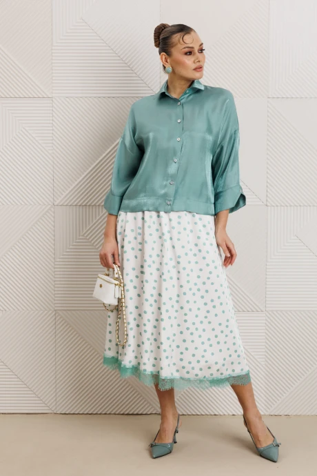 Юбочный костюм Anastasia 1322 мята двойка #1