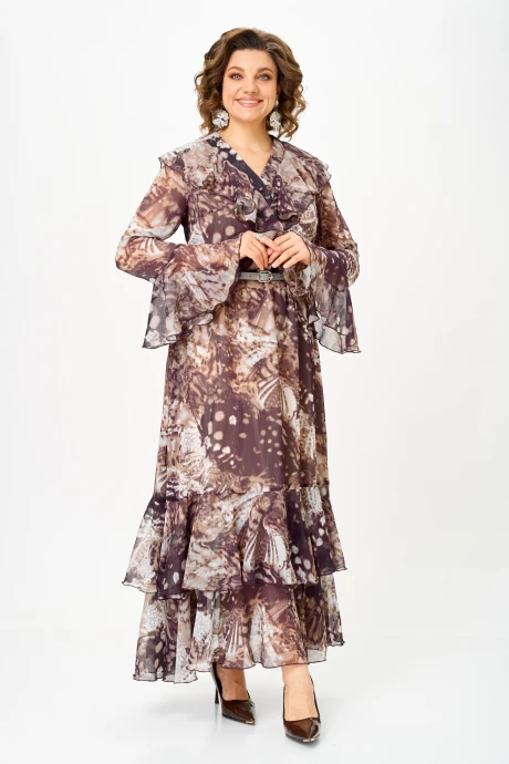 Платье Anastasia Mak 1280 Бежево-коричневый #1