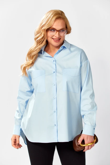 Рубашка Avenue Fashion 0343-1 светло голубой #1