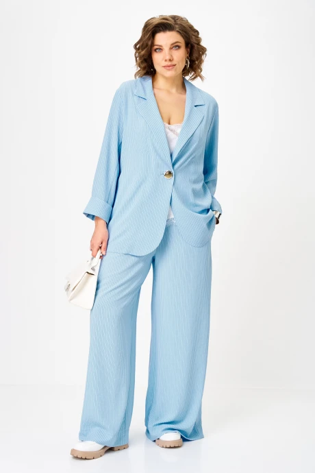 Брючный костюм Michel Chic 1446 небесно-голубой двойка #1
