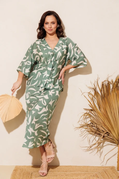 Юбочный костюм Мублиз 244 олива #1