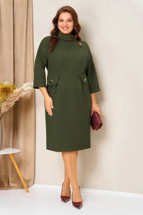Платье VOLNA 1448 хаки #1