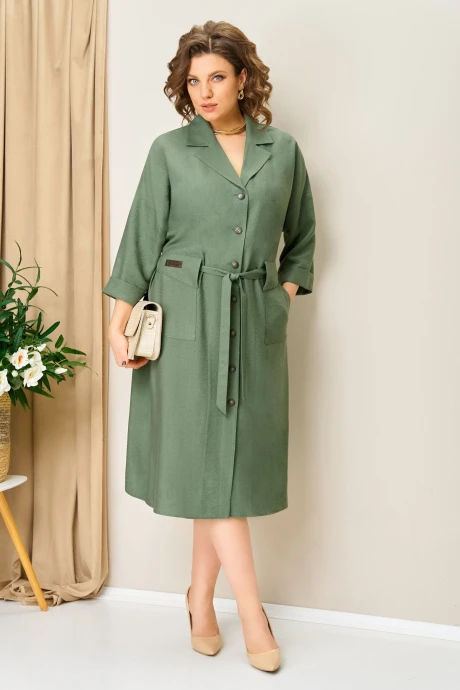 Платье VOLNA 1412 мятно-зеленый #1