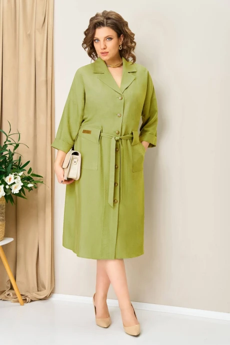 Платье VOLNA 1412 фисташка #1